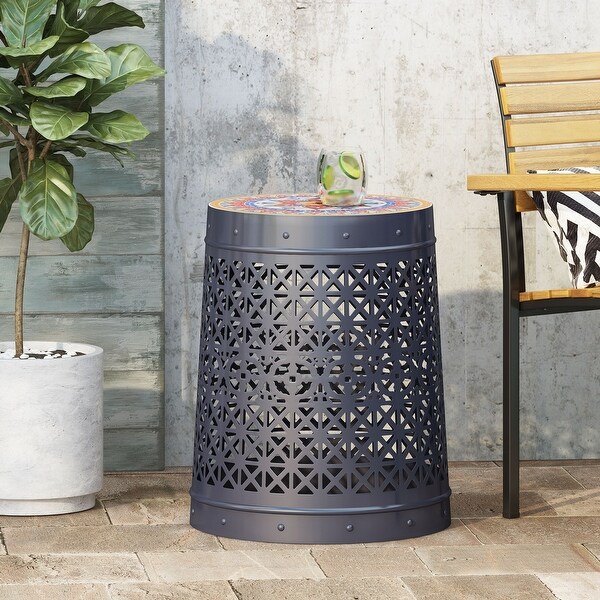 Lace Cut Design Metal Frame SIDE TABLE