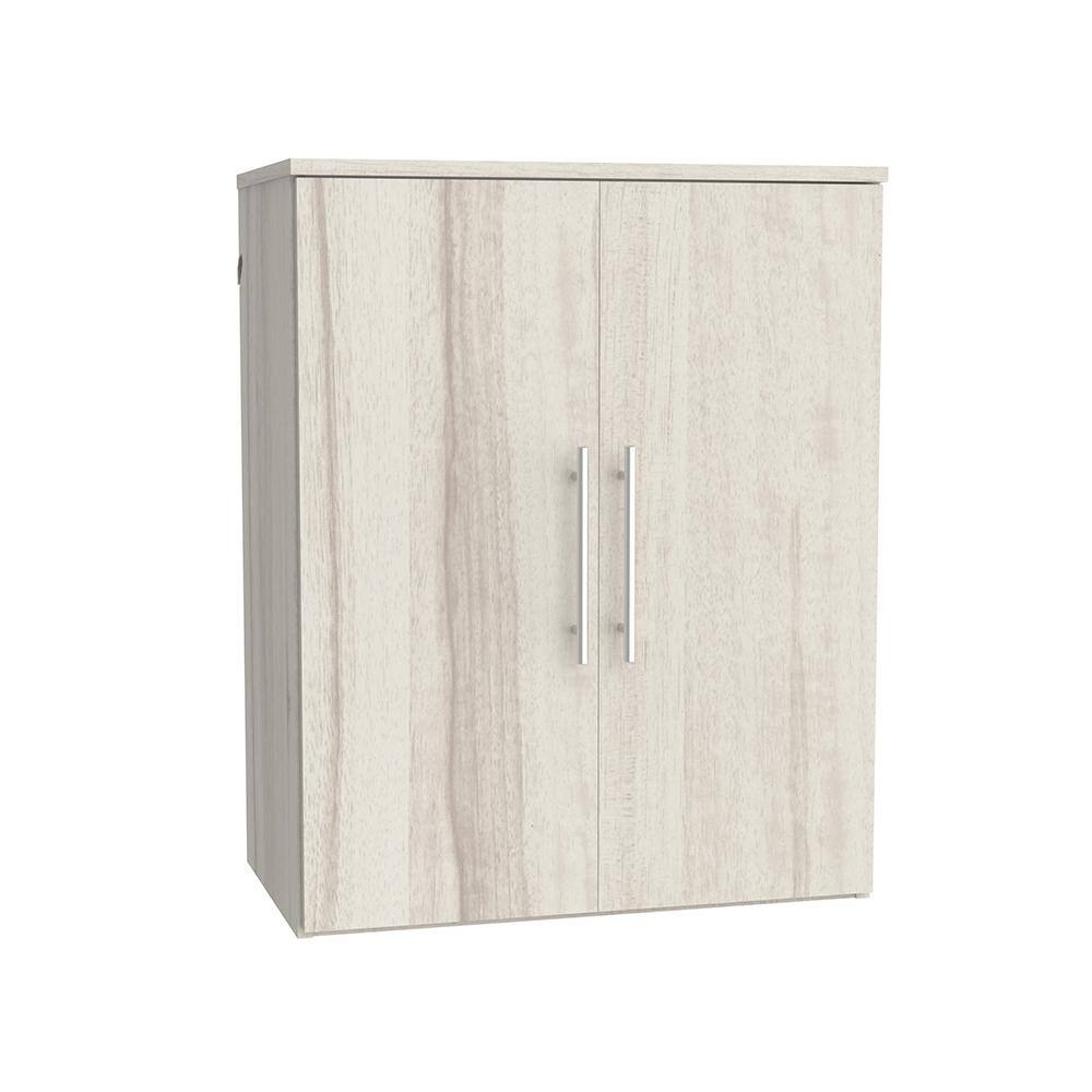 ClosetMaid Style+ 14.59 in. D x 25.12 in. W x 31.28 in. H Bleached Walnut Laundry Room Floating Cabinet Kit with Modern Doors 10000-02198