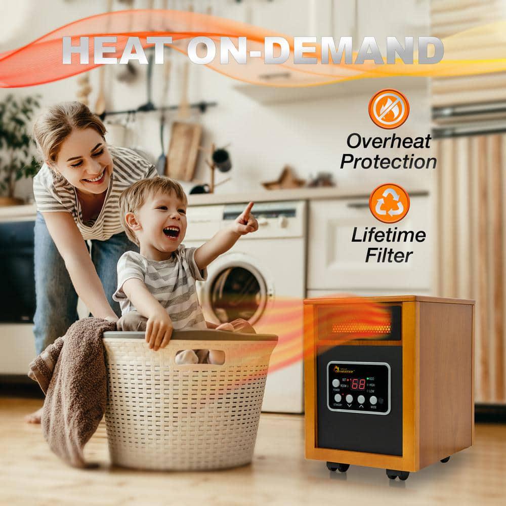 Dr Infrared Heater Original 1500Watt Infrared Portable Space Heater with Dual Heating System