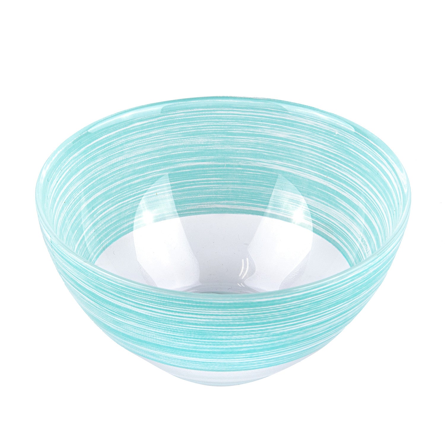 Luminarc Glass Bowl 5.1 (13 cm) Brush Mania Turquoise Glass Serving Bowl for Cereal Rice Oatmeal Mixing Bowl for Kitchen Candy Bowl