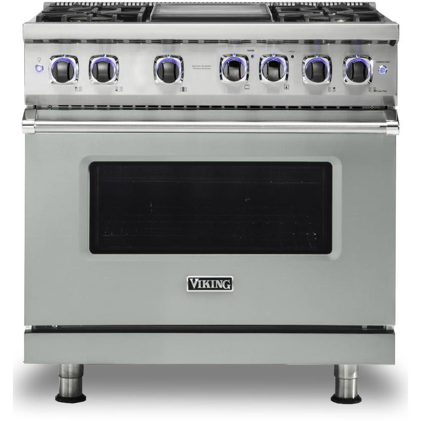 Viking 36-inch Freestanding Dual-Fuel Range with Elevation Burners CVDR7362-4GAG