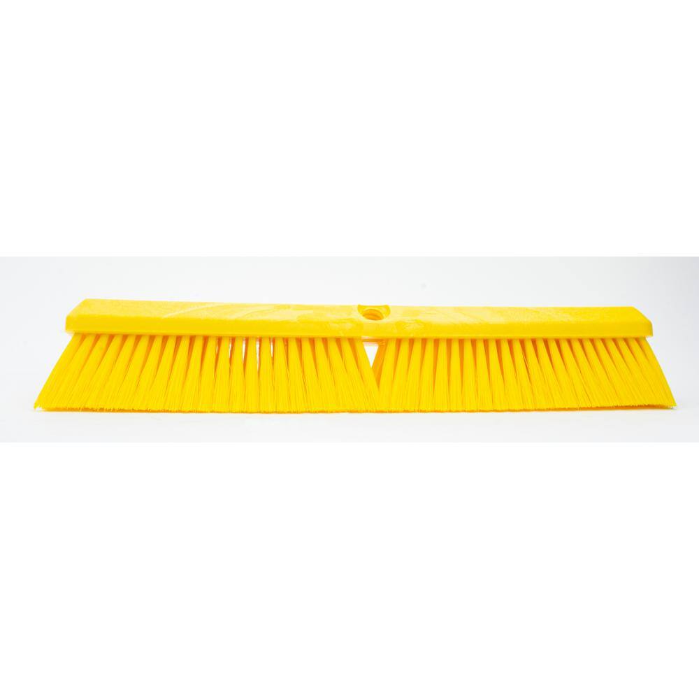 CFS Brands Sparta 18 in. Yellow Polypropylene Push Broom Head (12-Pack) 41890EC04