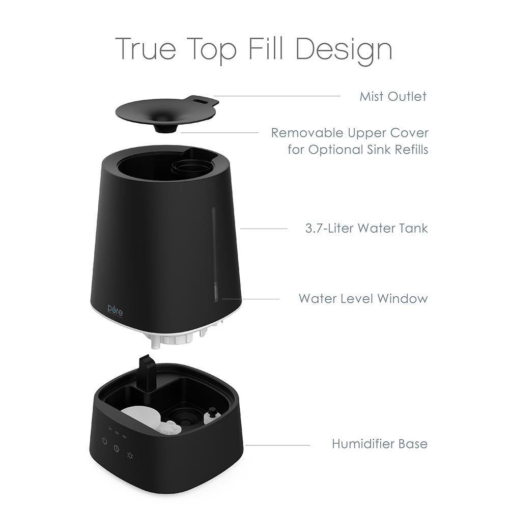 Pure Enrichment Hume Max Top Fill Humidifier in Black PEHUMTOP-K