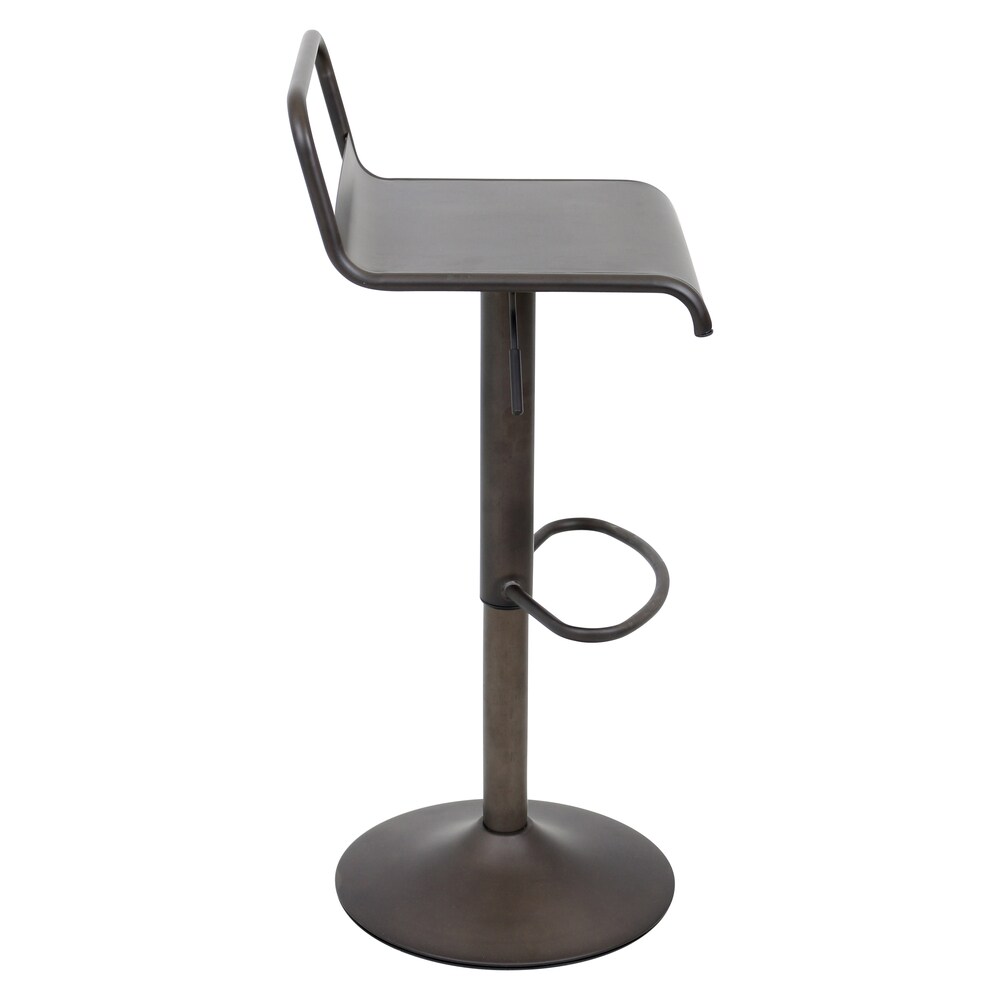 Carbon Loft Wright Emery Industrial Adjustable Height Bar Stool