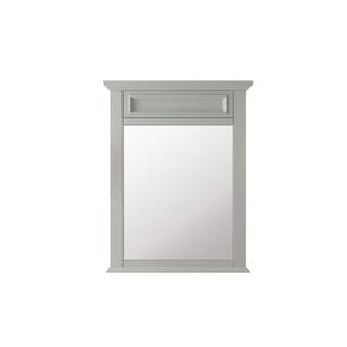 Home Decorators Collection Sadie 28 in. x 36 in. H Framed Rectangular Beveled Edge Bathroom Vanity Mirror in Antique light cyan MD-M2124