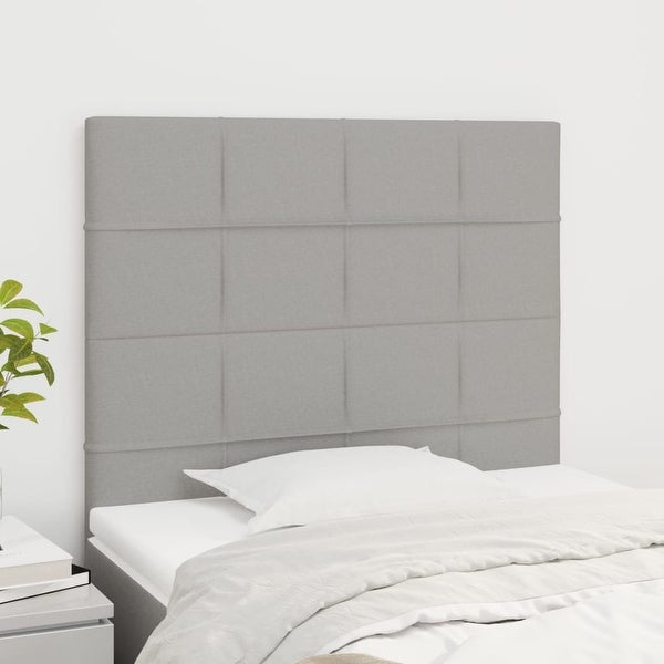 vidaXL Headboards 2 pcs Dark/Light Gray multisize Fabric - - 37421105