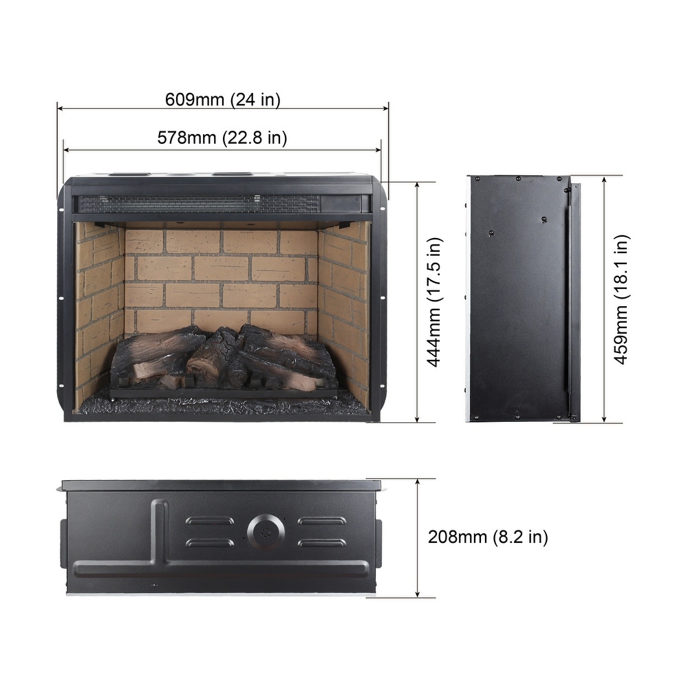 23 inch infrared quartz heater fireplace insert