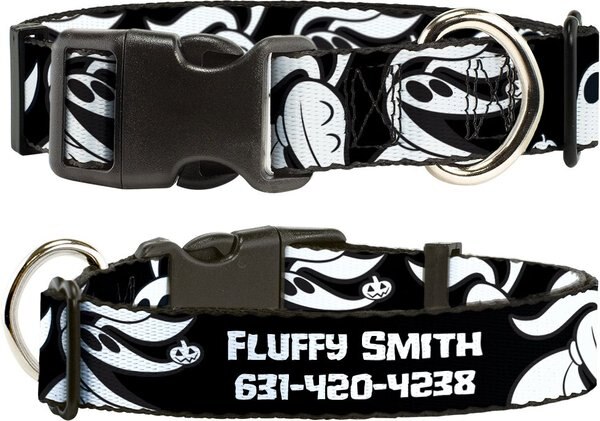 Buckle-Down Disney Nightmare Before Christmas Zero Expressions Polyester Personalized Dog Collar