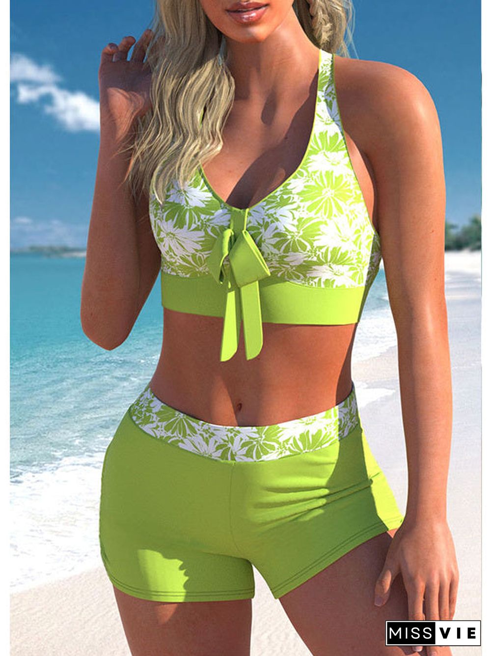 Women Floral Printed Graphic Bikini Set