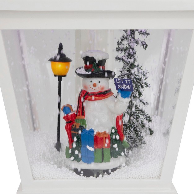 Lighted Musical Snowman Wall Mounted Snowing Christmas Street Lamp