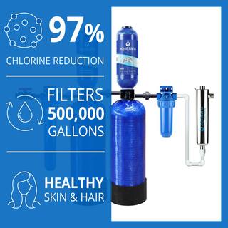 Aquasana Rhino Series 6-Stage 500000 Gal. Well Water Filtration System w Whole House Salt-Free Water Conditioner and UV Filter THD-WELL-BUNDLE