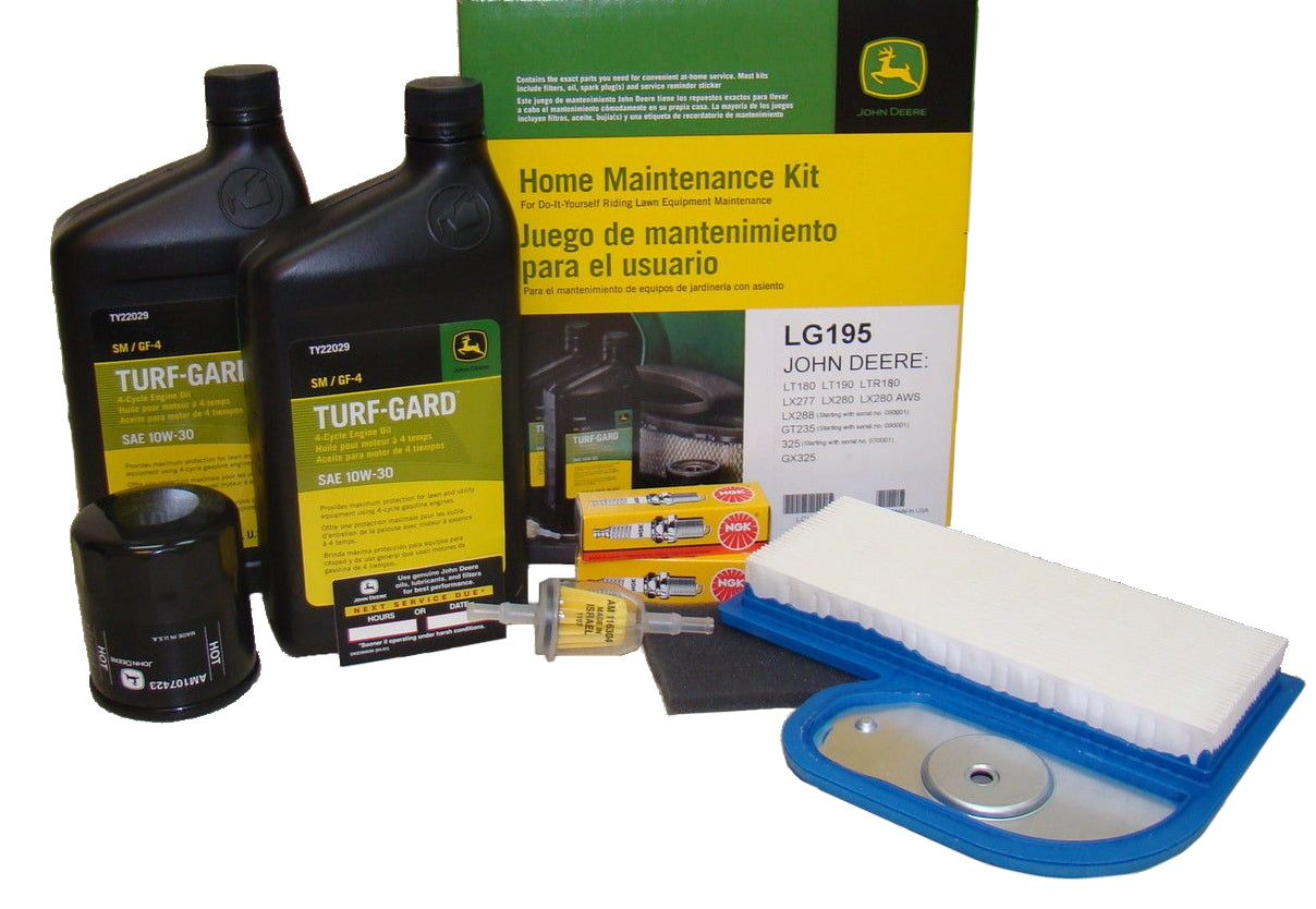 John Deere Original Equipment Model LX277 Maintenance Kit + Highlift Blades, 38" Mower Deck