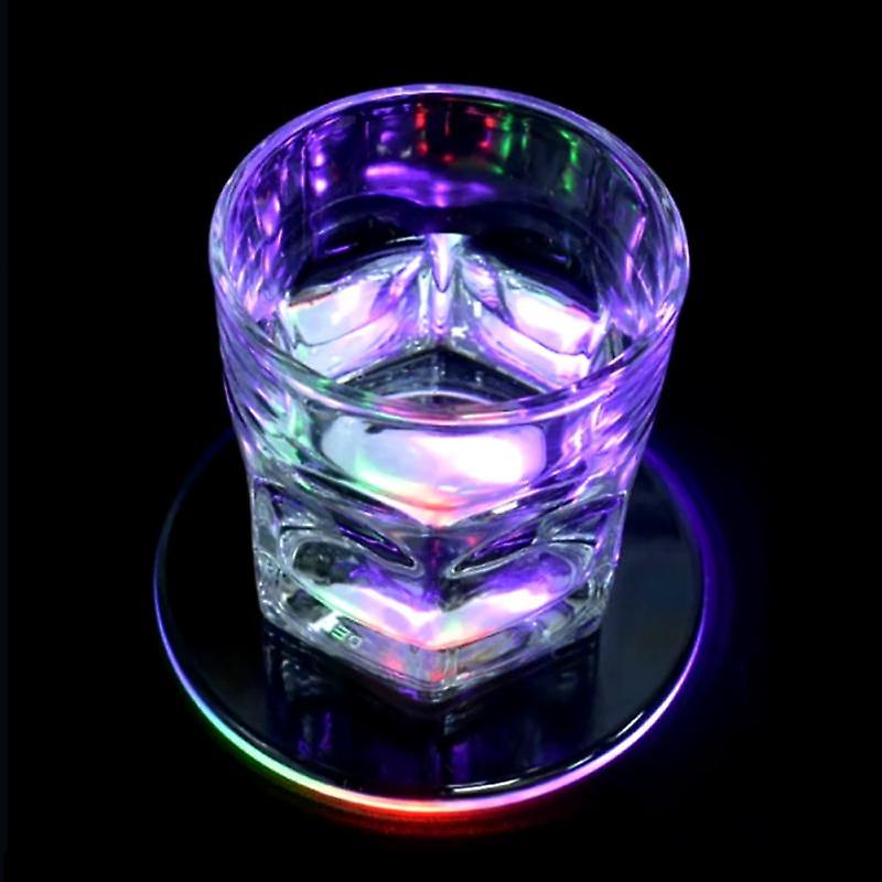 Mini Glow Coaster Creative Pad Led Coaster Cup Holder Mug Stand Light Bar Mat Table Placemat Home Decor Kitchen Accessories