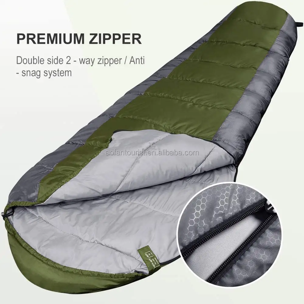 Professional 4 Season Camping Liner Terylene Extreme Winter Ultra Light Sleeping Bag Mummy