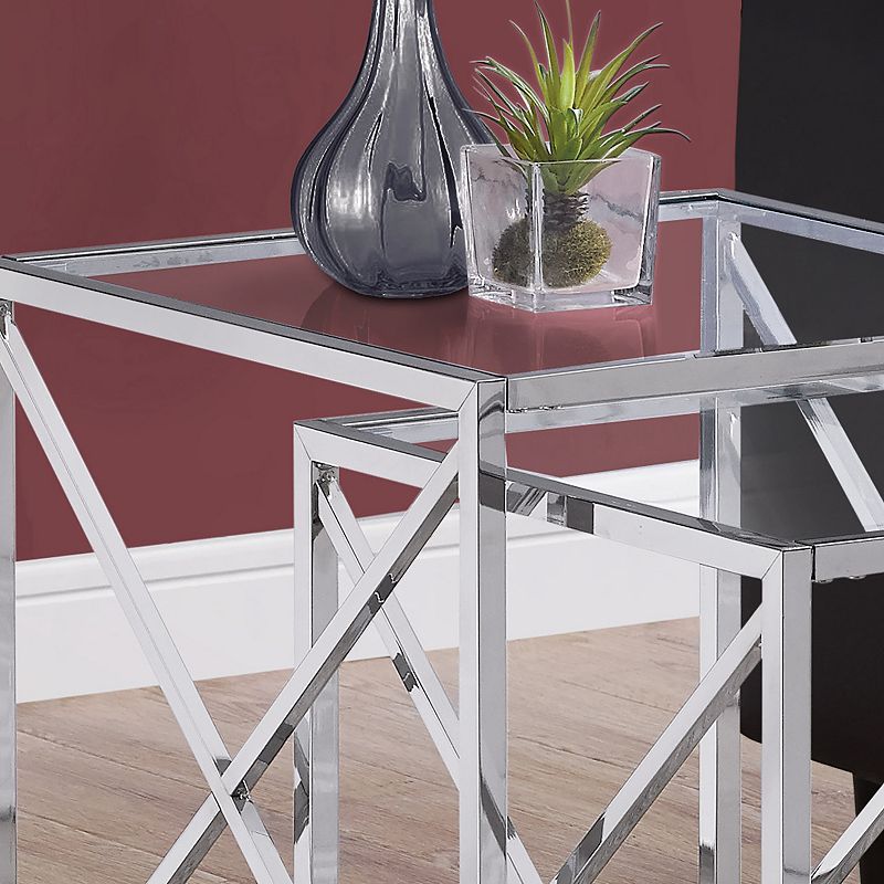 Monarch X-Frame Nesting End Table 2-piece Set