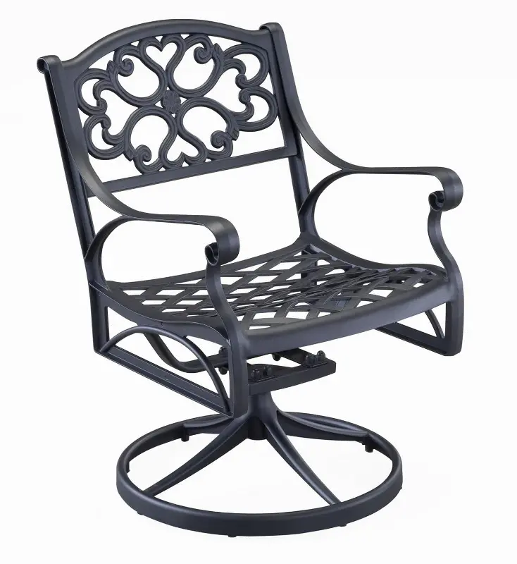 Sanibel Black Outdoor Swivel Rocking