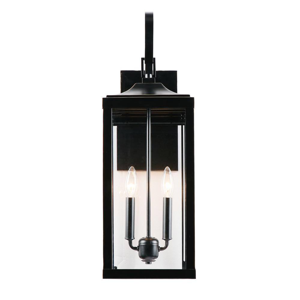 2-Light Imperial Black Outdoor Wall Lantern Sconce EL180708-MW