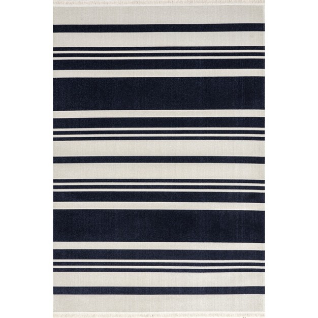 Nuloom Effie Striped Indoor outdoor Fringe Area Rug