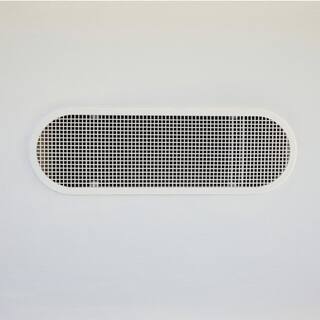 Master Flow 4 in. x 12 in. Oval White UV Resistant Resin Soffit Vent (Carton of 36) EAP412W-36