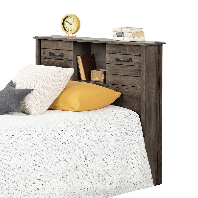 South Shore Asten Bookcase Headboard with Doors