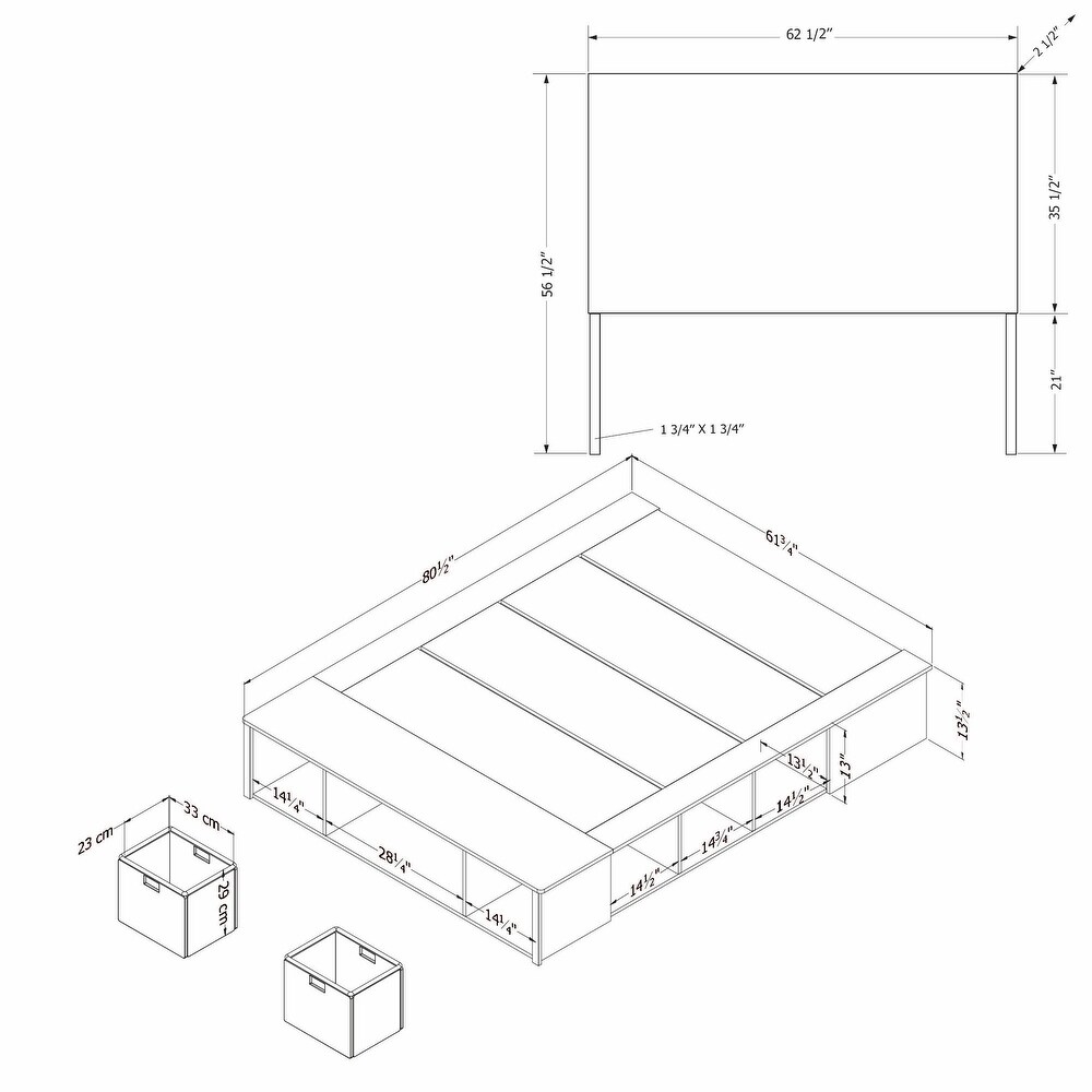 South Shore Avilla Bed and Headboard Set