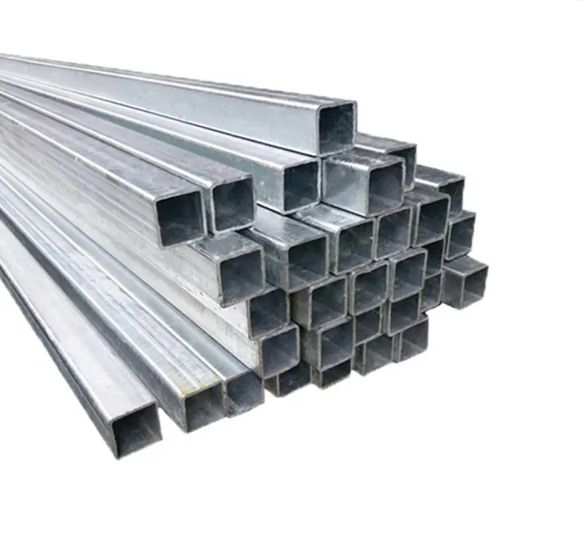 Customized Hot Dipped Square Tube Hollow Steel Metal Tube Pipe Factory Galvanized Steel Rectangular Pipe Hot Rolled Fence Post