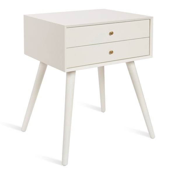 Kate and Laurel Finco Nightstand Side Table with 2 Drawers