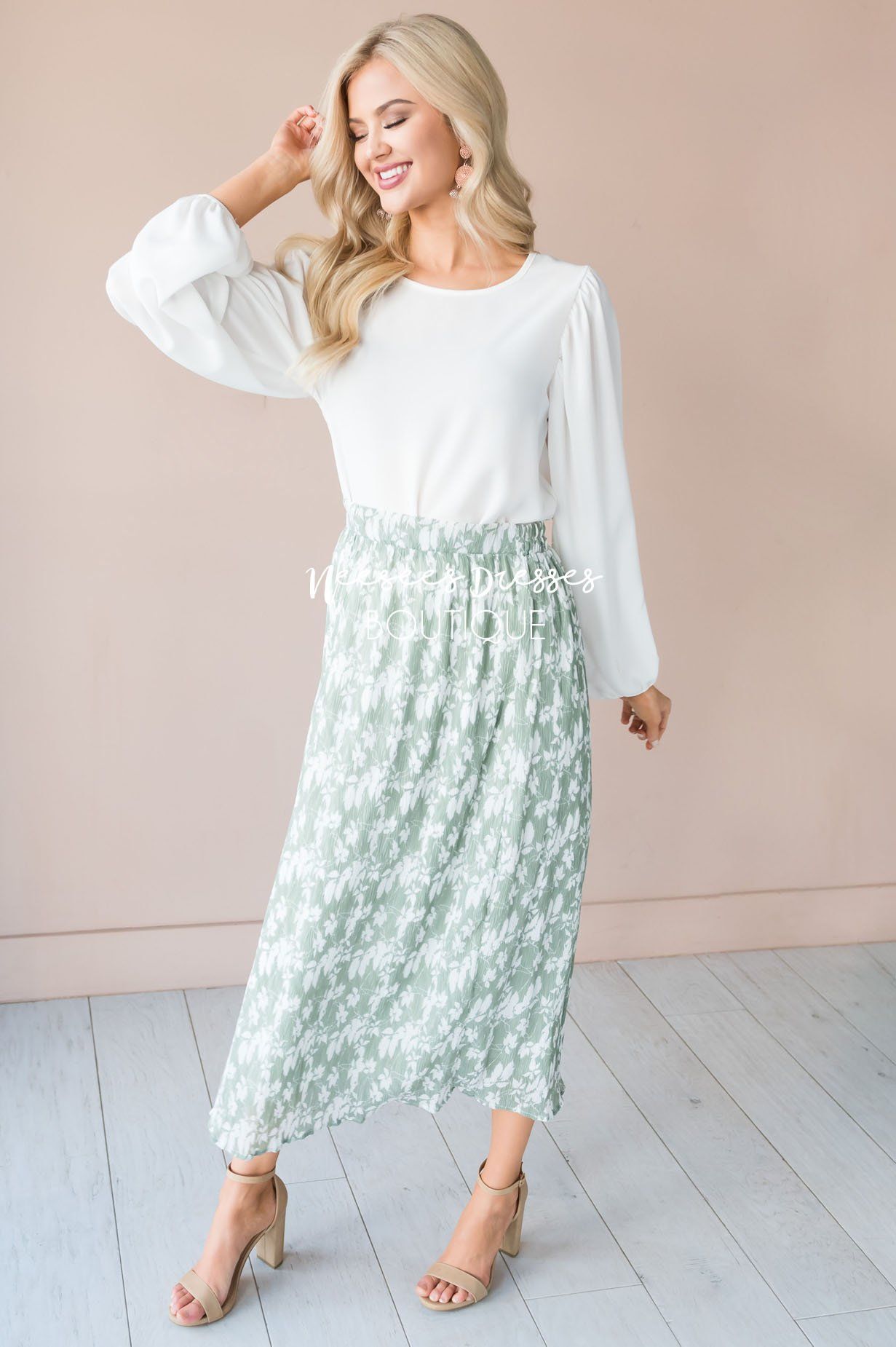 Spring is All Around Modest Skirt