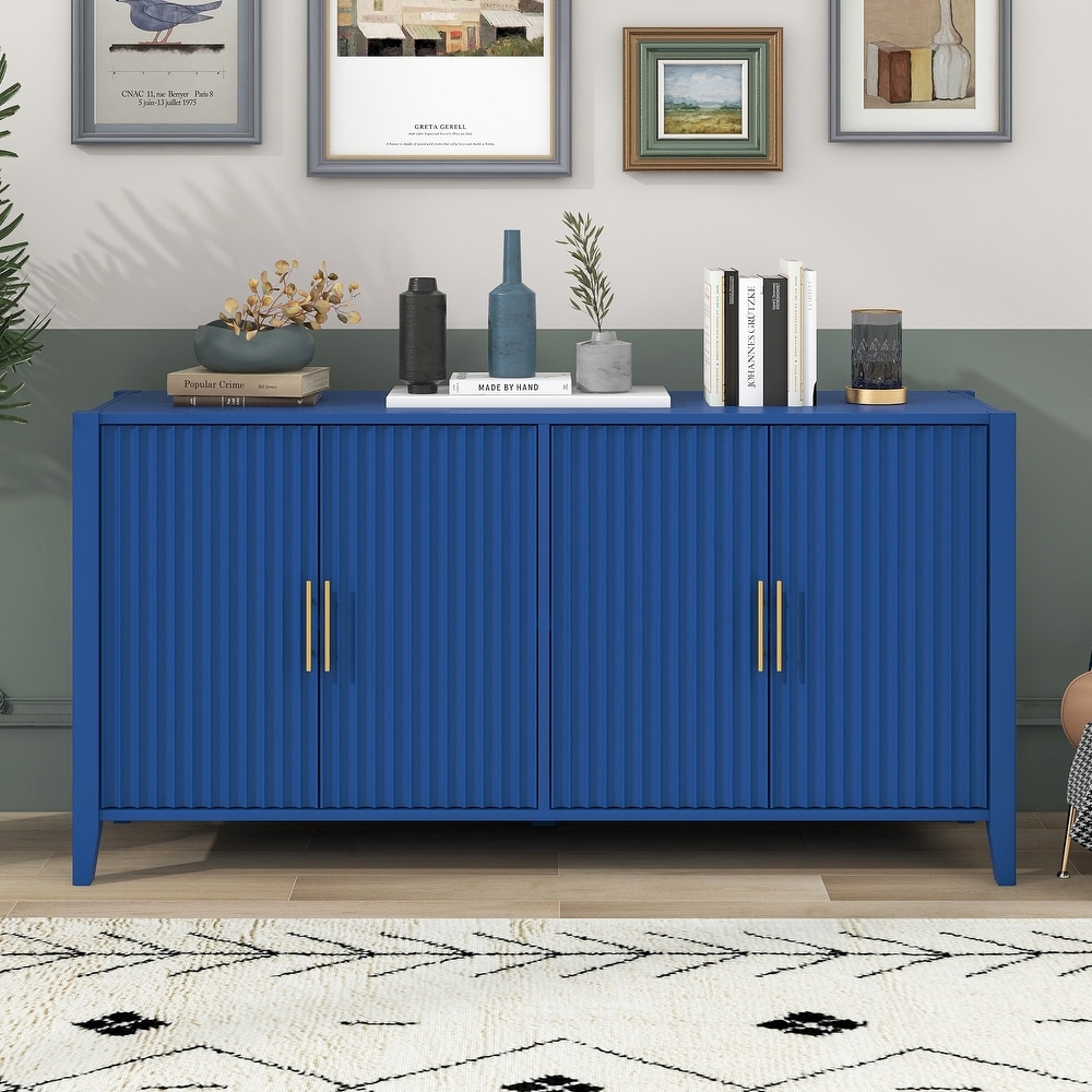 Accent Storage Cabinet Sideboard with Metal Handles