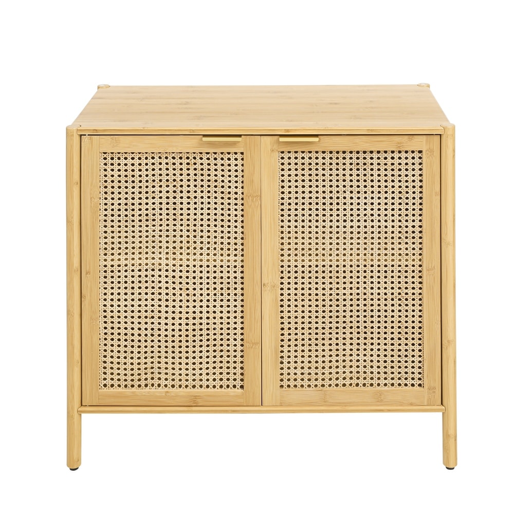 Bamboo 2 door cabinet  Buffet Sideboard Storage Cabinet  Buffet Server Console Table  Accent Cabinet