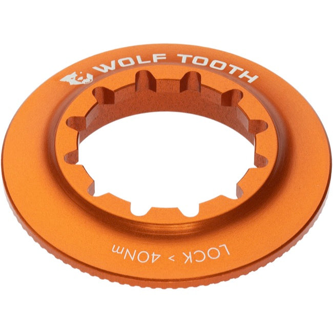 Wolf Tooth Components Centerlock Rotor Lockring - Internal Splined - Orange