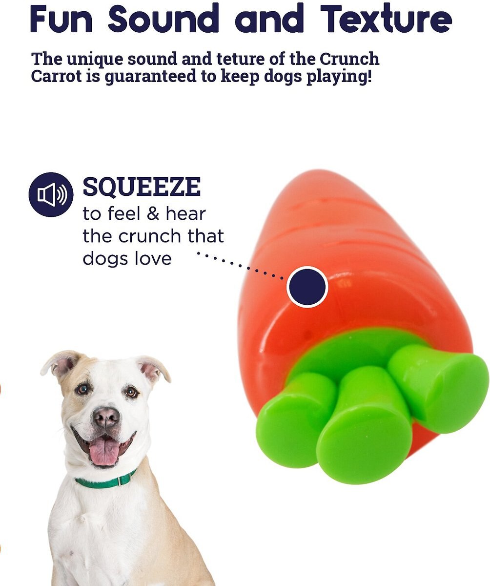 Petstages Crunch Veggie Carrot Tough Dog Chew Toy