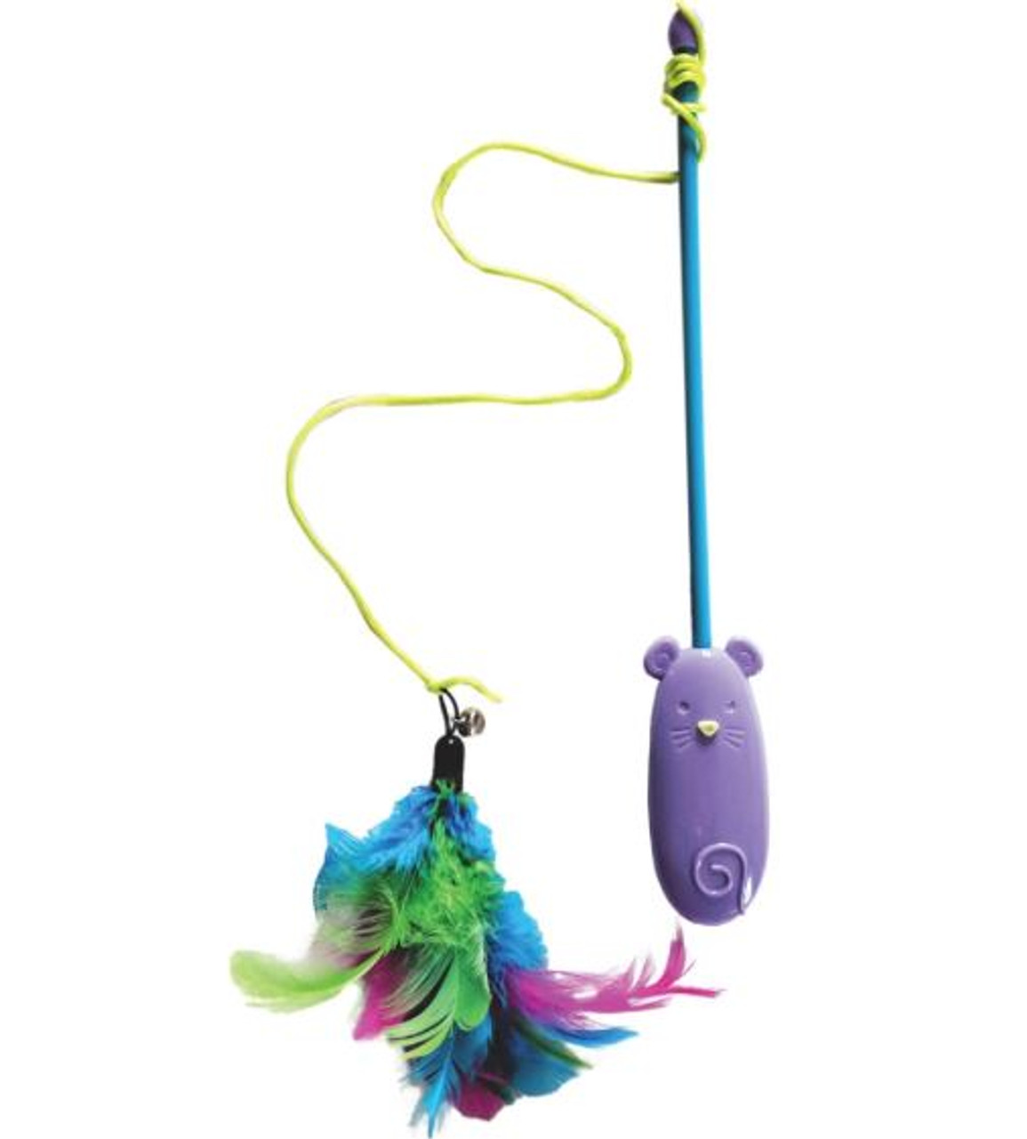 Spot Laser and Feather Teaser Wand Cat Toy， 16