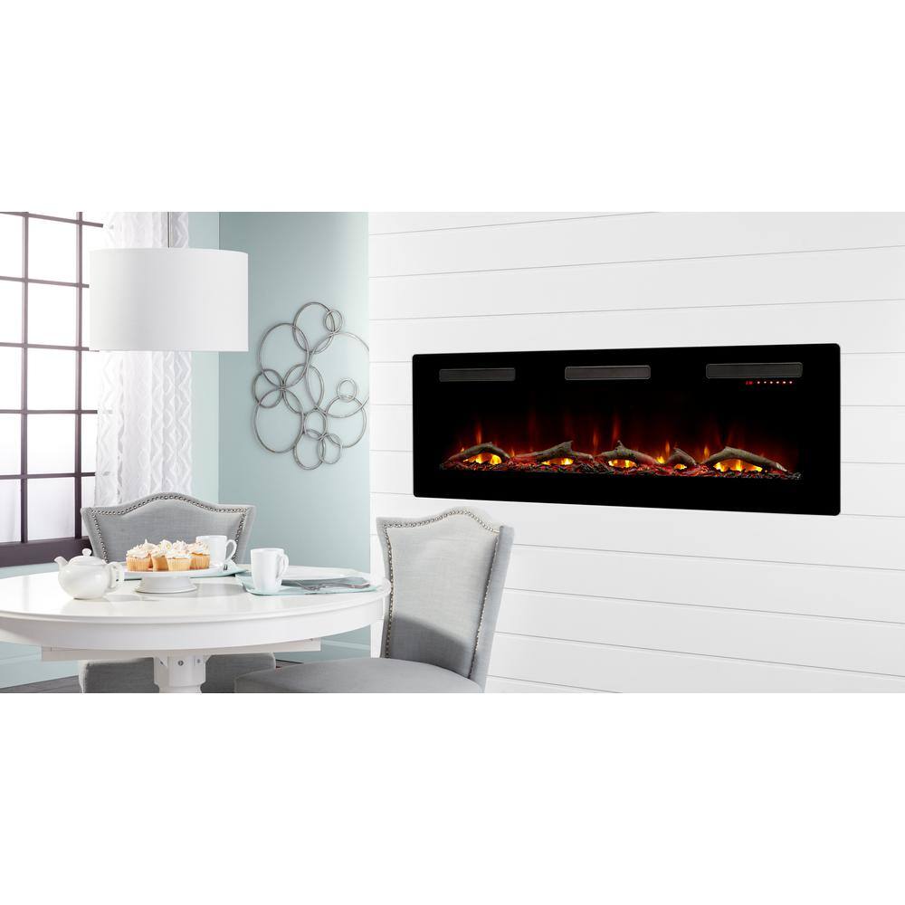 Dimplex Sierra 60 in. WallBuilt-in Linear Electric Fireplace in Black SIL60