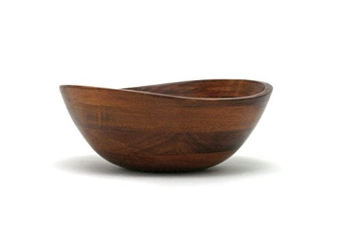 Lipper International Cherry Finished Wavy Rim Serving Bowl for Fruits or Salads， Matte， Small， 7.5 x 7.25 x 3， Single Bowl