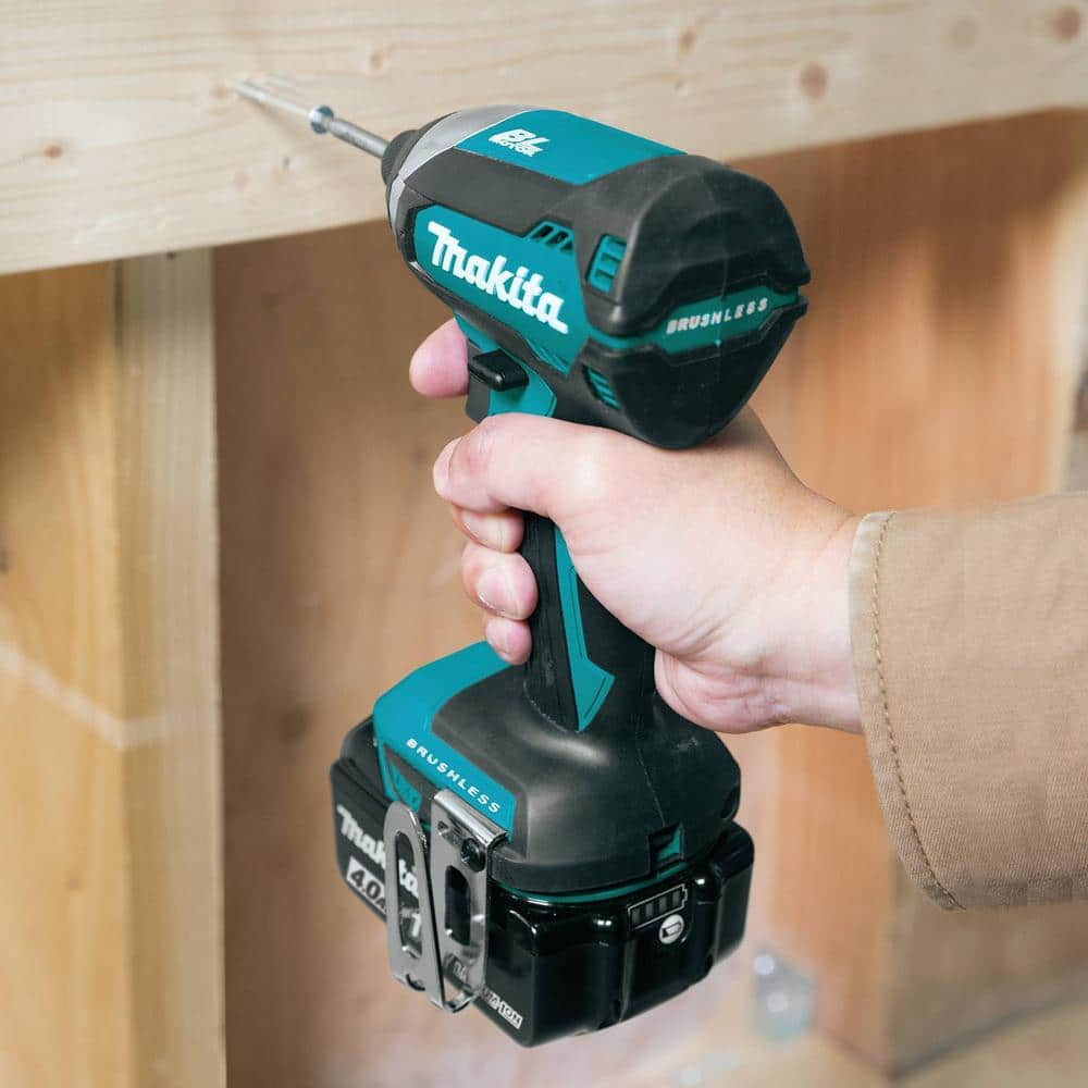 Makita 18V LXT Lithium-Ion Brushless Cordless Hammer Drill And Impact Driver Combo Kit (2-Tool) w/ (2) 4Ah Batteries， Bag