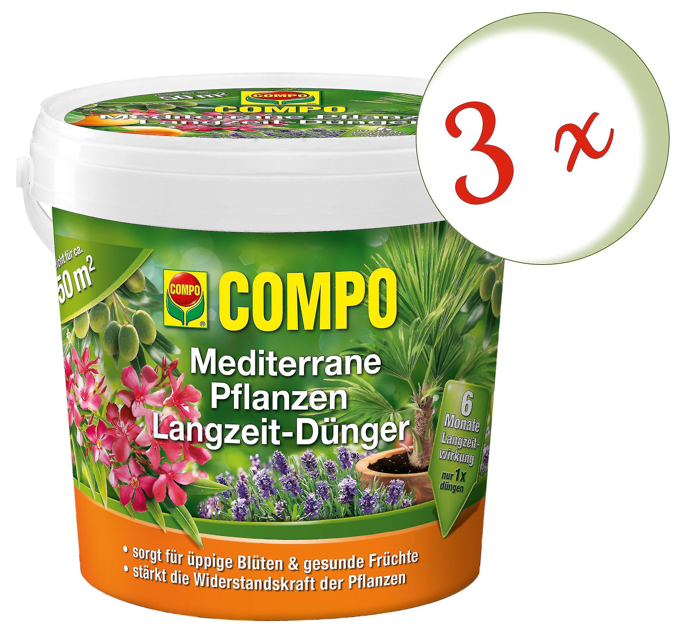 3 x COMPO Mediterranean plants Long-term dull， 1.5 kg