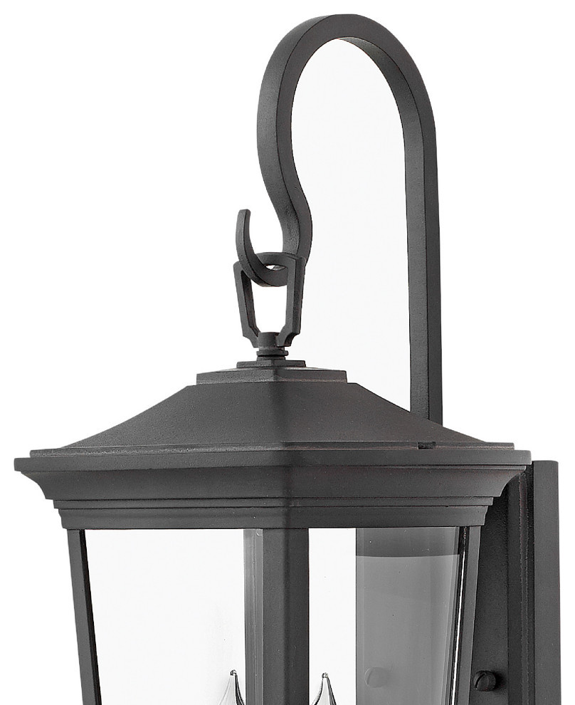 Hinkley Outdoor Bromley Small Wall Mount  Museum Black   Traditional   Outdoor Lighting   by Lighting and Locks  Houzz