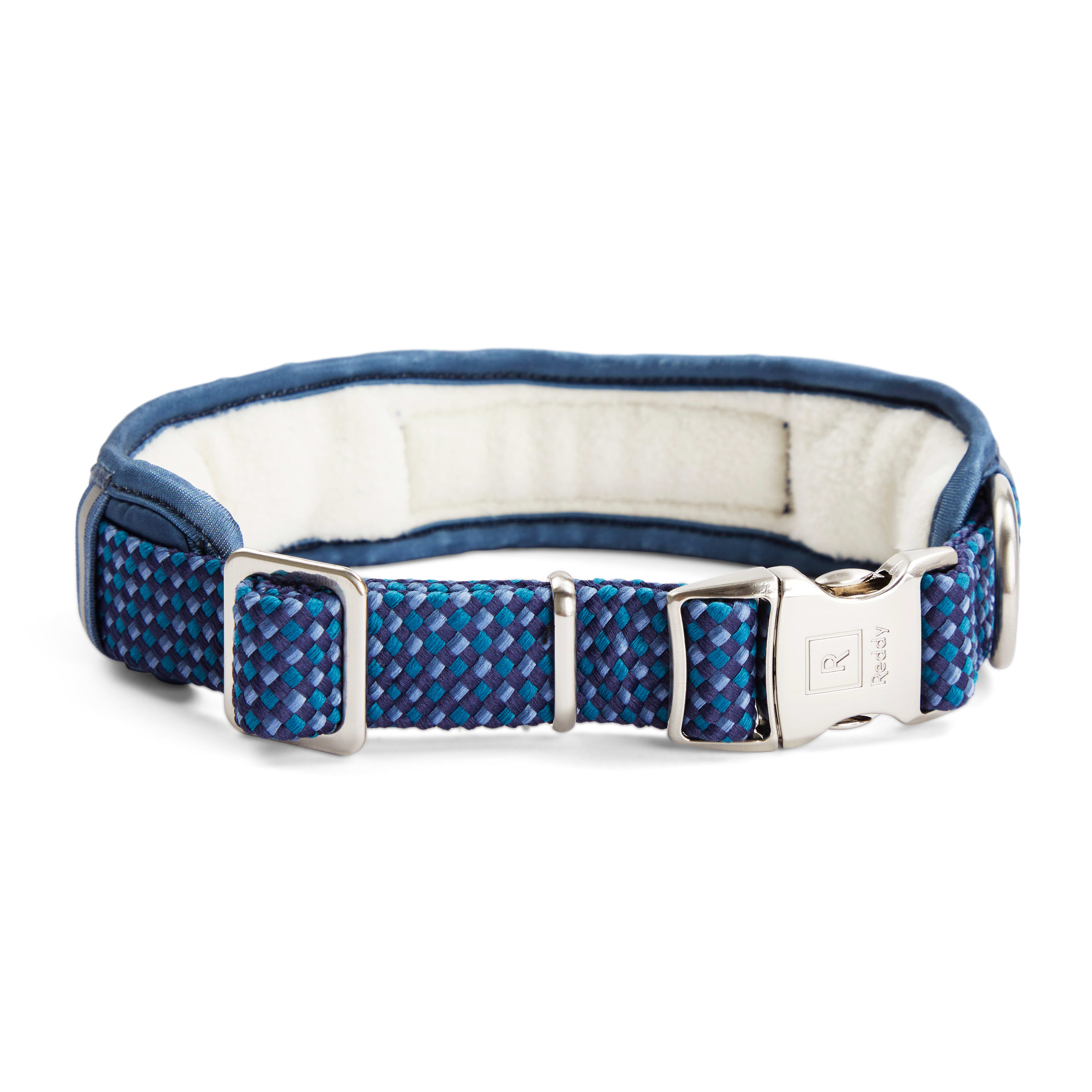 Reddy Navy Cozy Dog Collar， Small