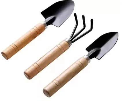 Mini Garden Tools High Quality  Premium sale tools In metal And Wood For Gradening Shovel Rake Hand Cultivator Mini Garden Tools