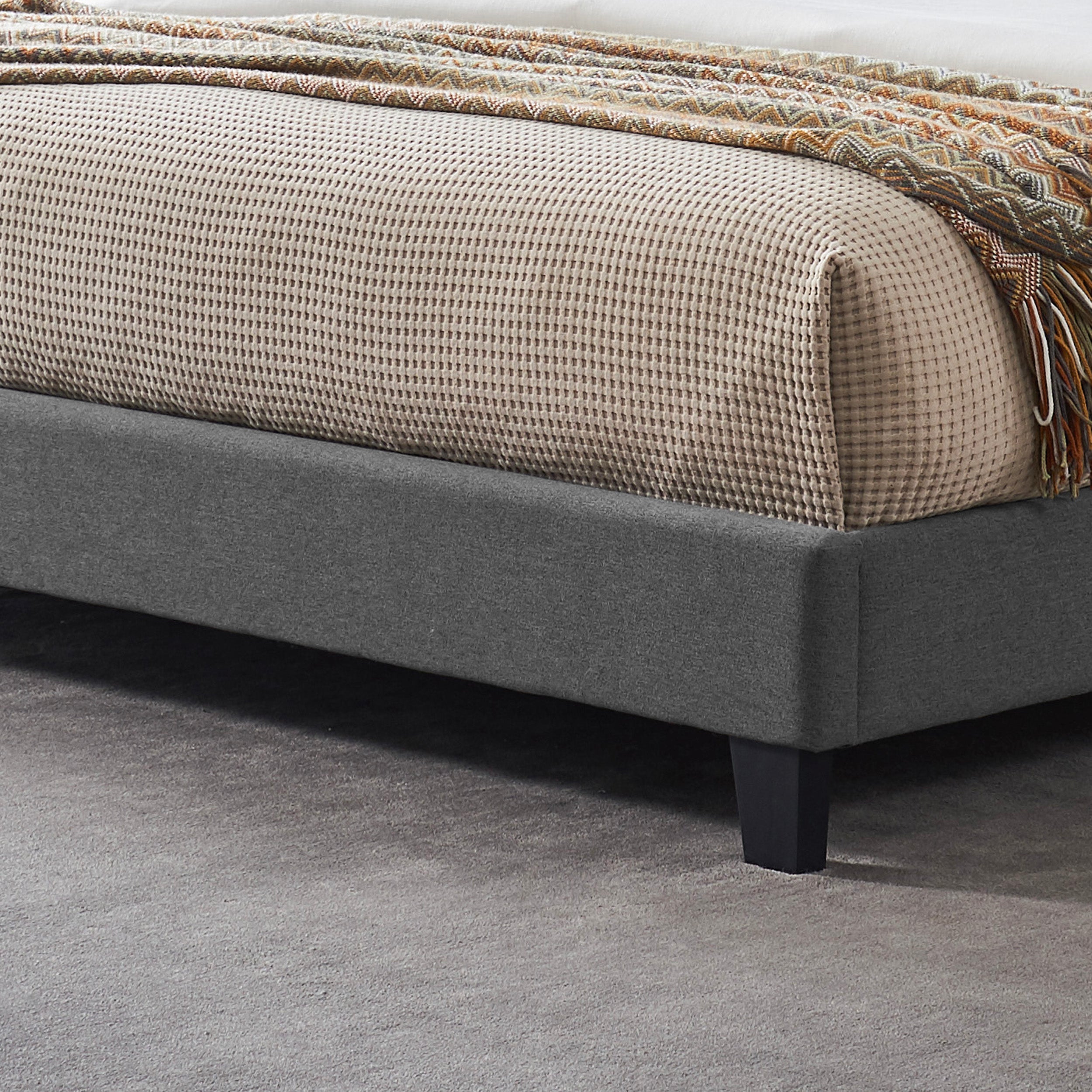 Salome Contemporary Upholstered King Bed Platform