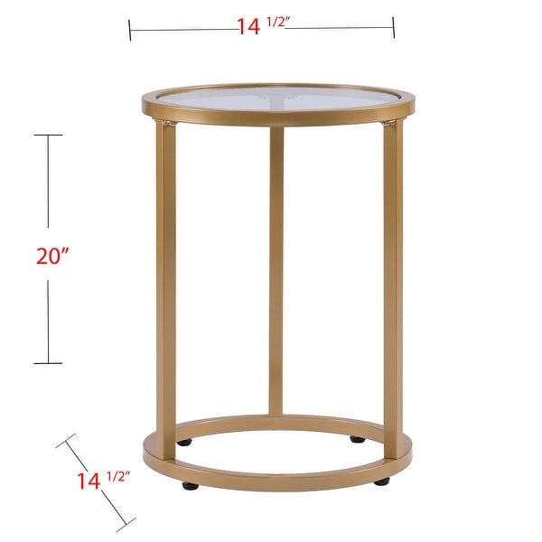 SEI Furniture Grant Gold Glam 2-piece Nesting Side Table Set