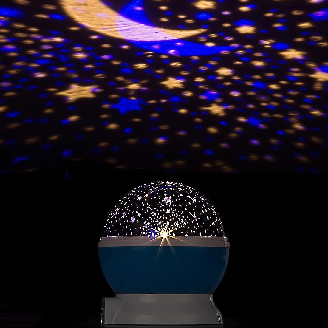 Night Lighting Lampmoon Star Night Light Rotating Star Projector， Baby