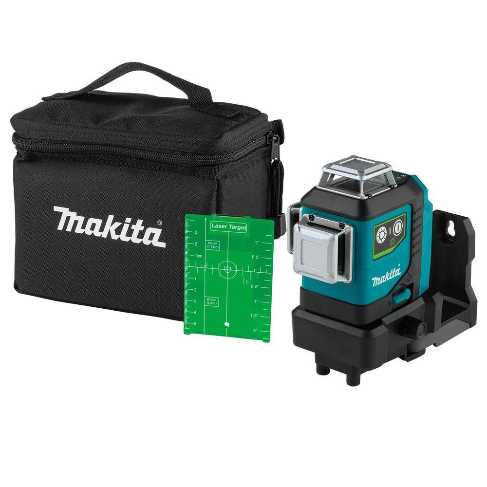 Makita 12V max CXT Lithium-Ion Cordless Self-Leveling 360-Degree 3-Plane Green Laser Level (Tool Only) SK700GD