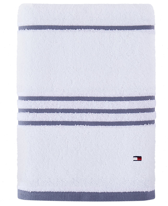 Tommy Hilfiger Modern American Stripe 30 x 54 Cotton Bath Towel