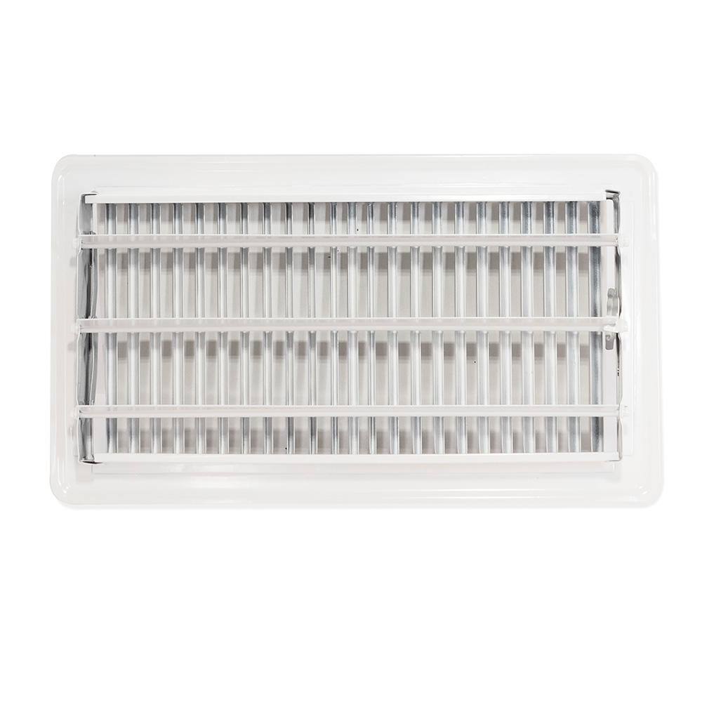 EZ-FLO 12 in. x 6 in. Steel Floor Diffuser White 61638