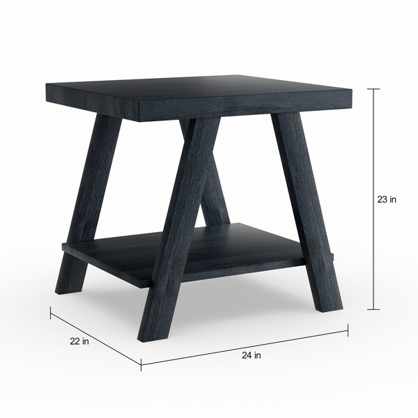 The Gray Barn Cedar Ridge Contemporary Replicated Wood Shelf End Table