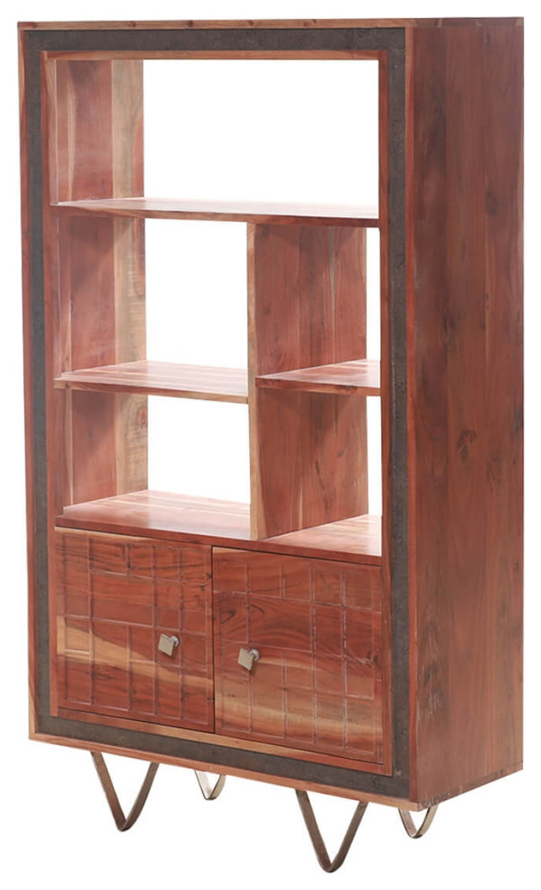 Bombora Solid Wood Open Space Contemporary Bookcase   Midcentury   Bookcases   by Sierra Living Concepts Inc  Houzz