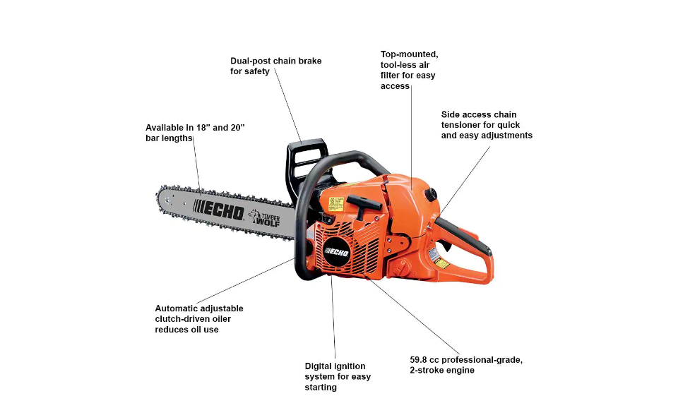 ECHO CS-590-18 18 in. 59.8 cc Gas 2-Stroke Cycle Chainsaw