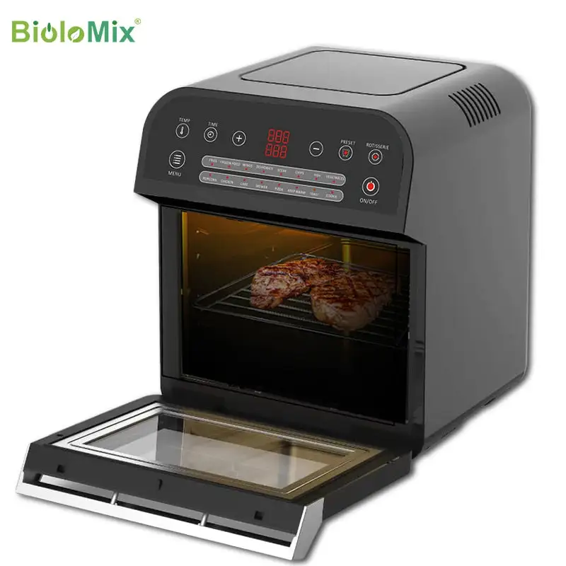 12L Air Fryer Oven, 1600W Air Fryer Oven Toaster, Rotisserie And Dehydrator with LED Digital Touchscreen 16-In-1 Countertop Oven